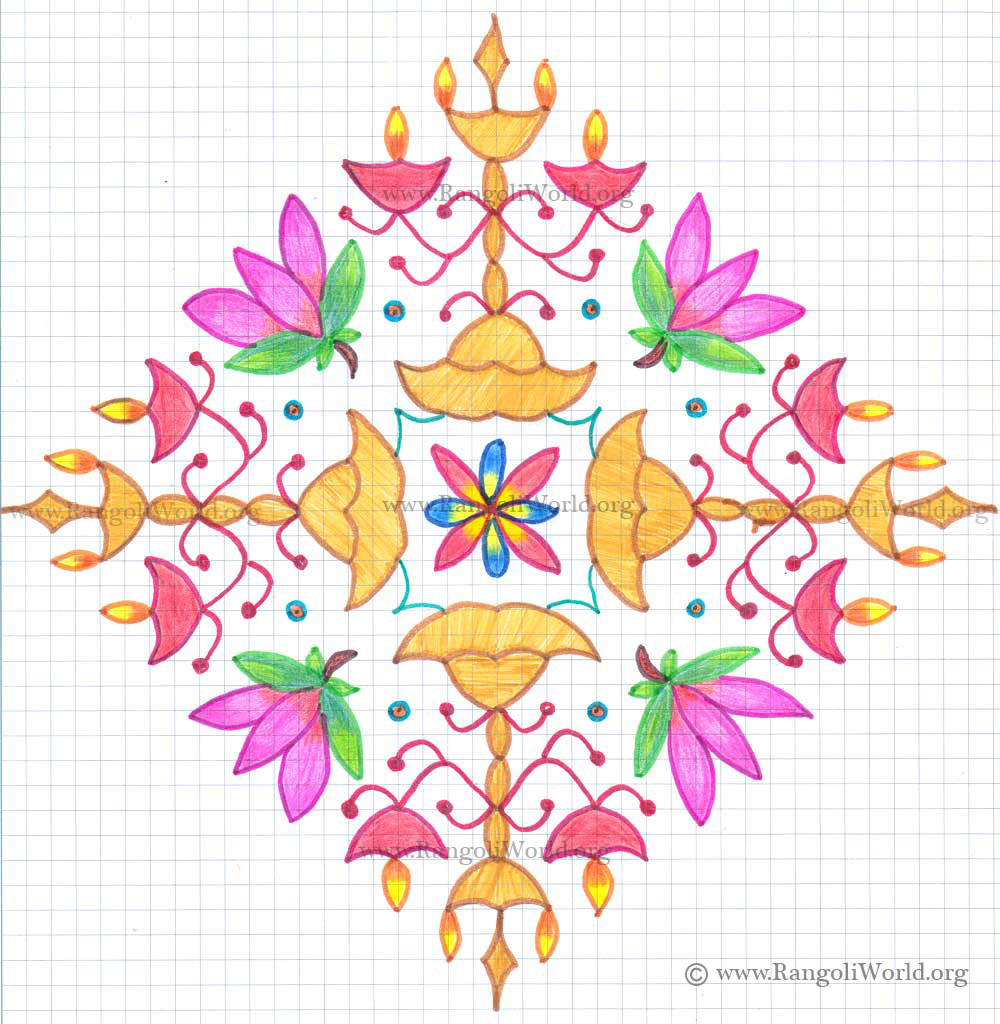 Lotus Lamp Kolam