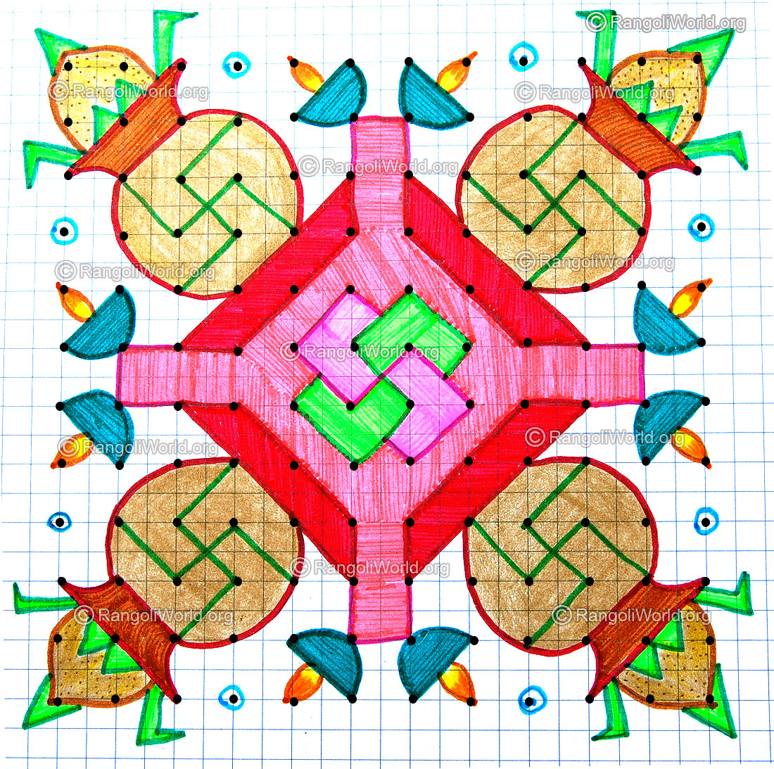Pongal kolam1 with dots