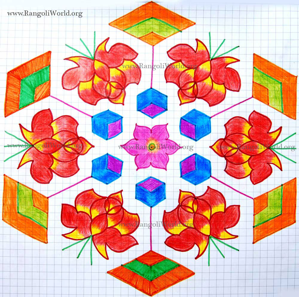 Rose Diamond Kolam