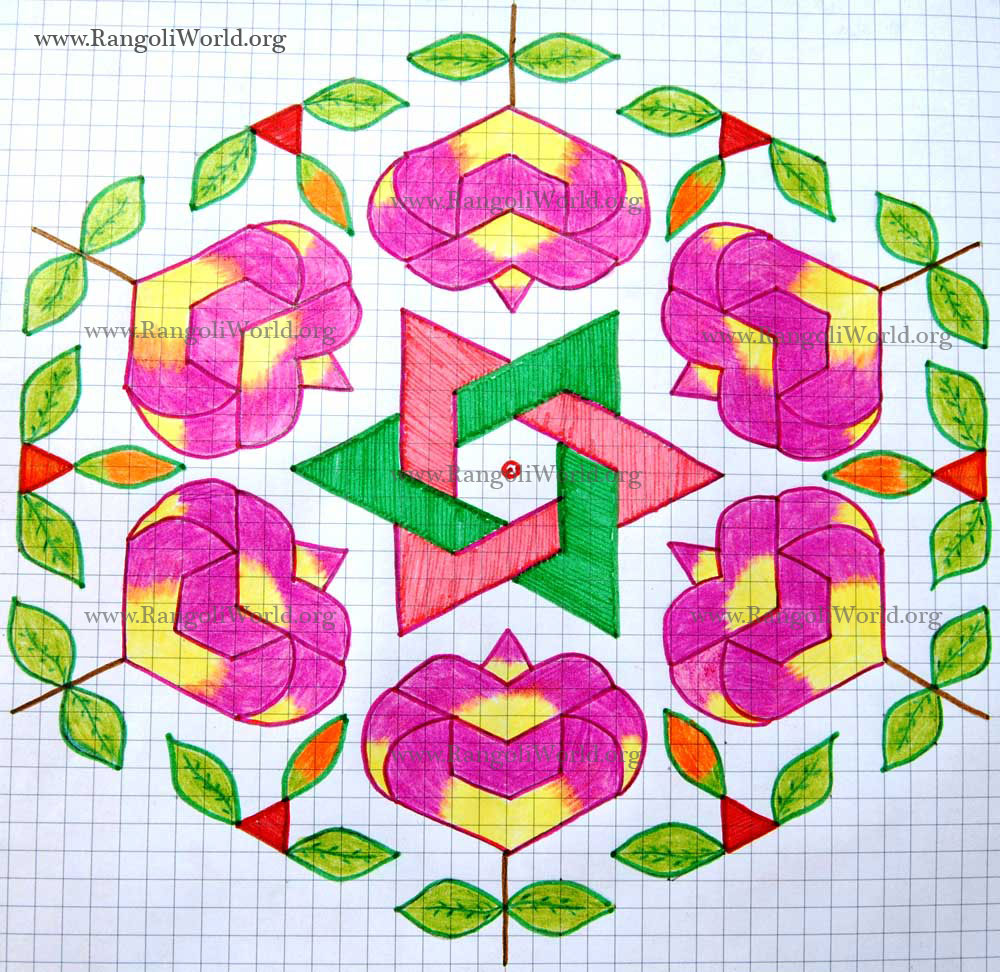 Rose Star Kolam