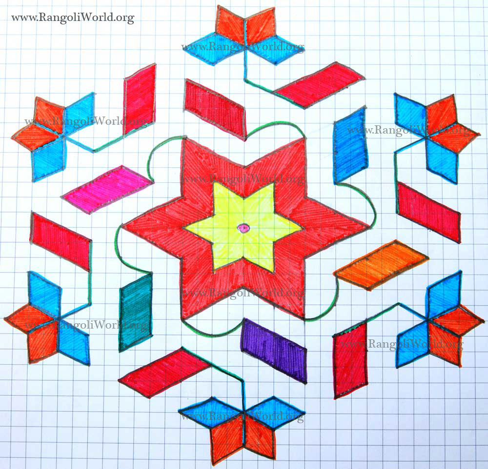 Star Flag Kolam