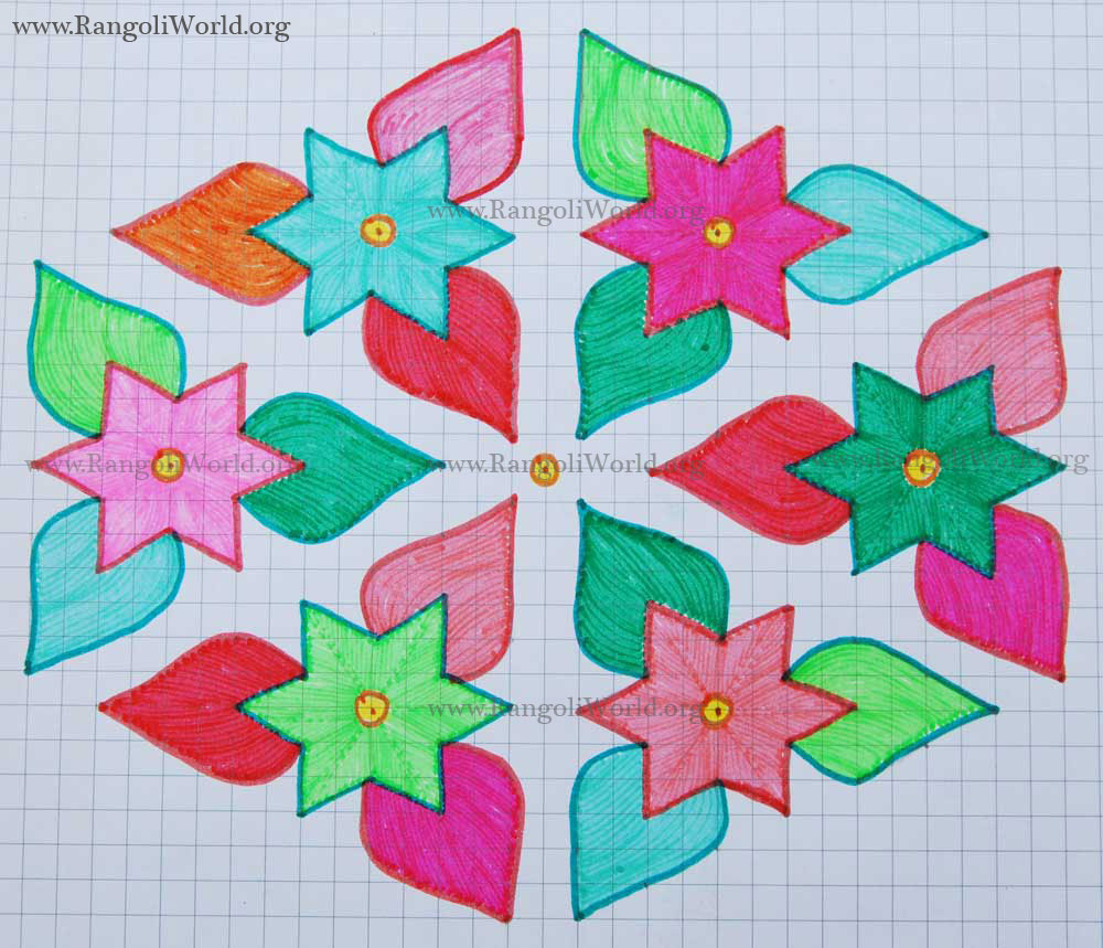 Star Flower Kolam May 15 2012