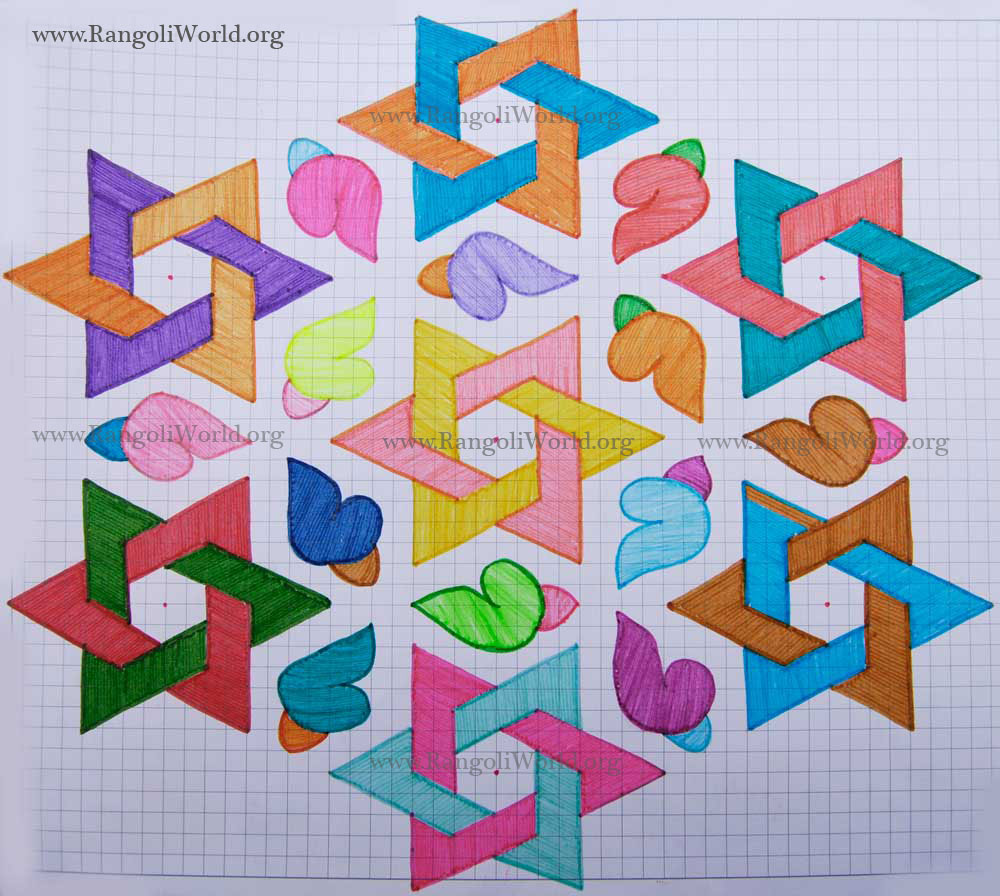 Star Snail Shell Kolam