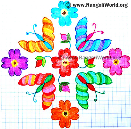 Butterfly Kolam