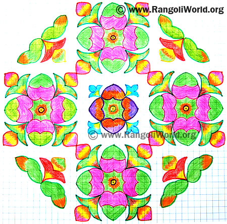 Flower Buds Kolam