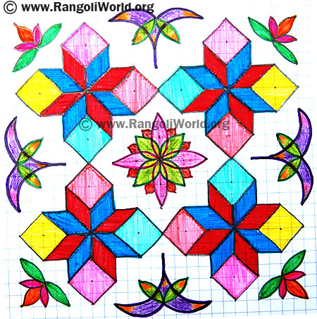Flowers Diamond Kolam