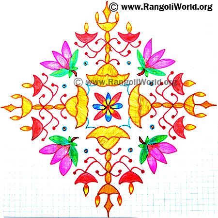 Lotus Lamp Kolam