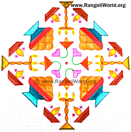 Pongal Deepam Kolam