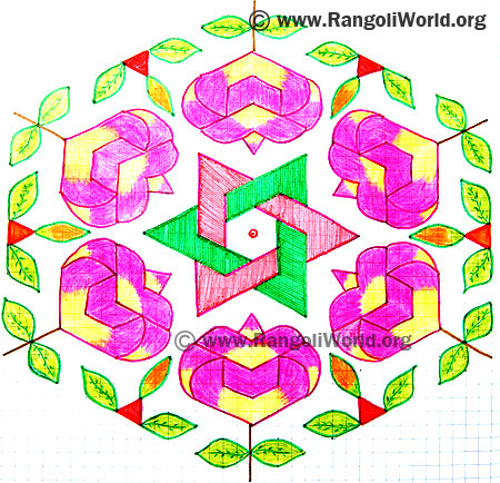 Rose Star Kolam