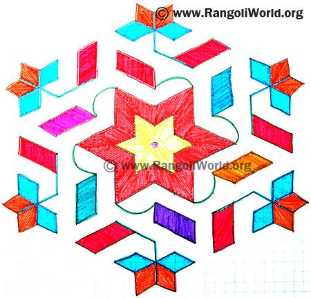 Star Flag Kolam