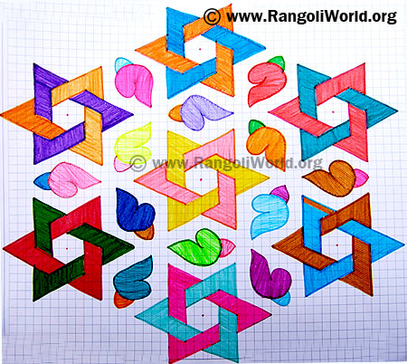 Star Snail Shell Kolam
