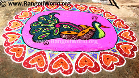 Peacock Rangoli