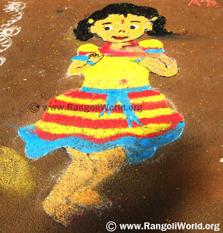 Baby Girl Rangoli