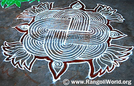 Pongal Freehand Rangoli