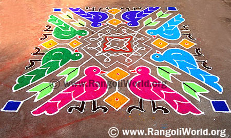 Birds Rangoli