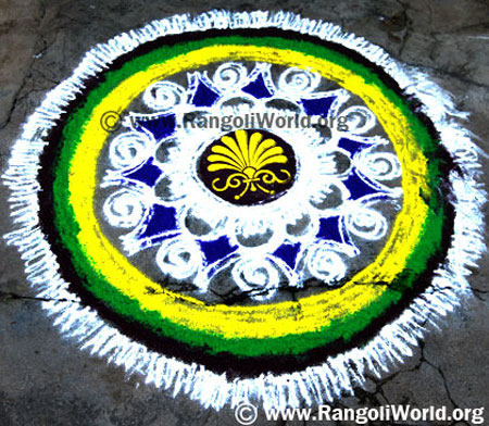 Pongal Freehand Rangoli