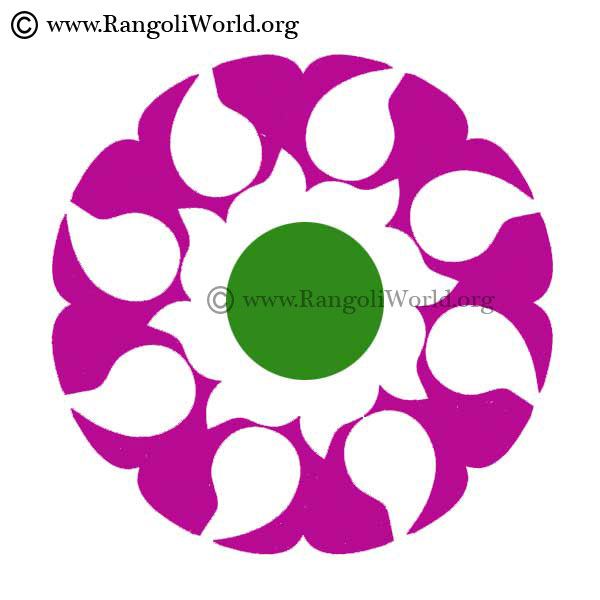 Flower Rangoli Design 2