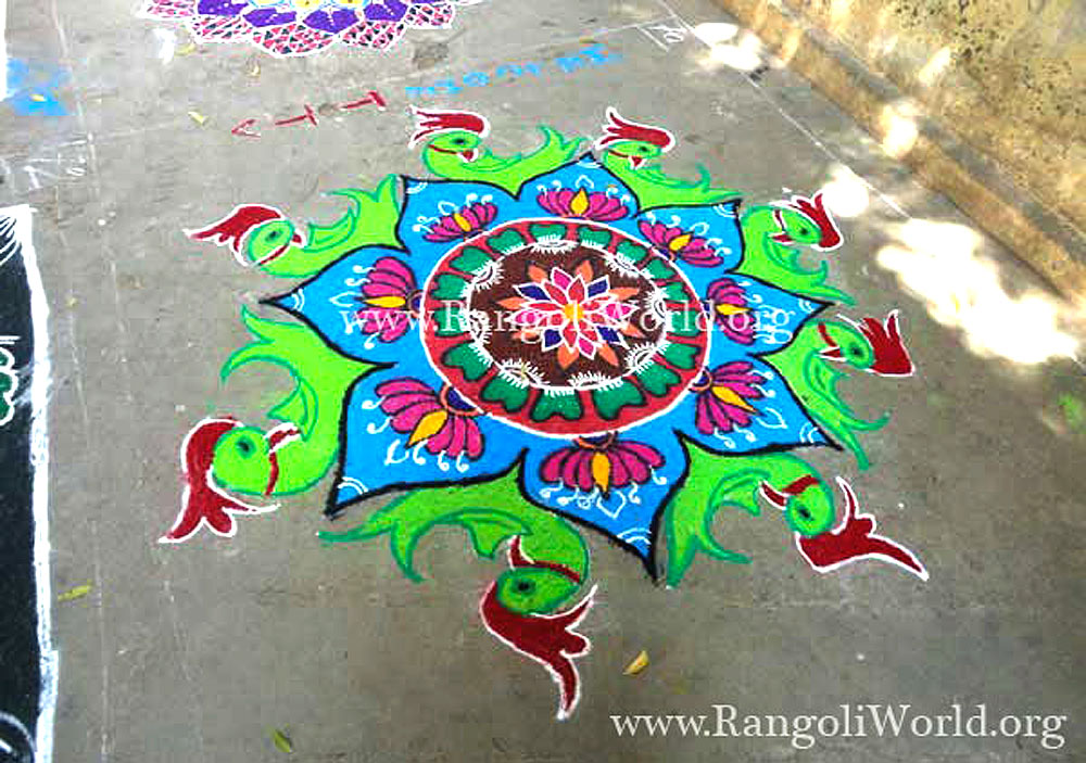 Parrots Rangoli