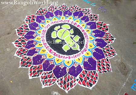 Ganapathy Rangoli 2010