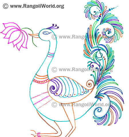 peacock Rangoli