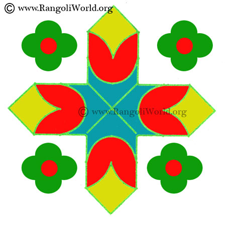 Flower Kolam Design