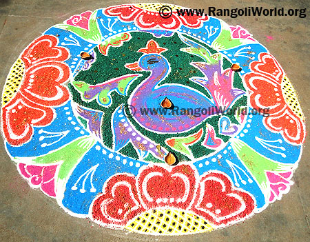 Swan Bird Rangoli