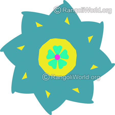 Flower rangoli 2 jan10