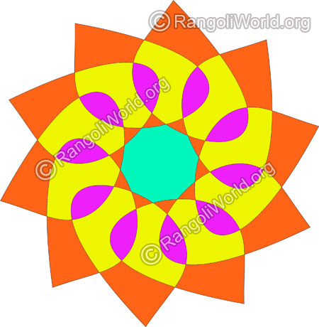 Simple flower rangoli jan10