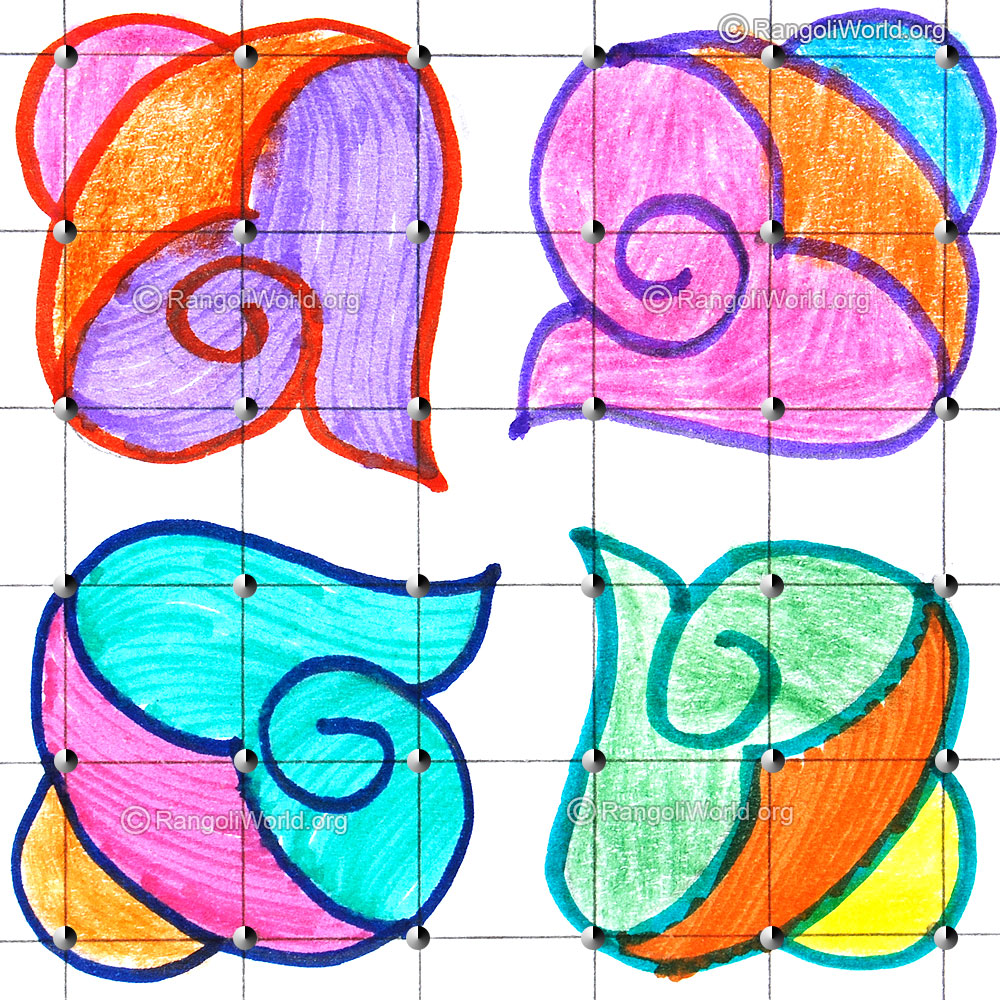 Simple sangu kolam april14 2015 with dots