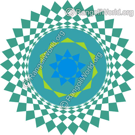 Exotic temple tomb rangoli