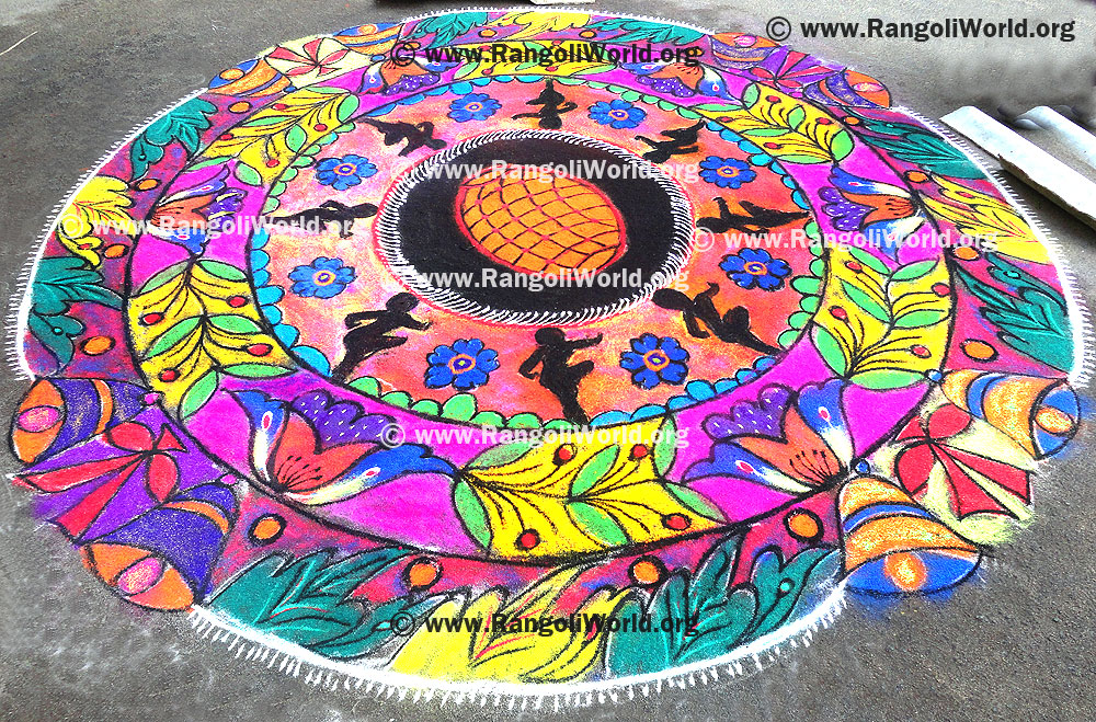 Bharatanatyam Dance Rangoli