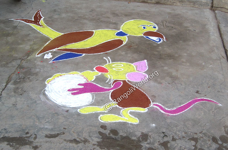 Bird Rat Rangoli