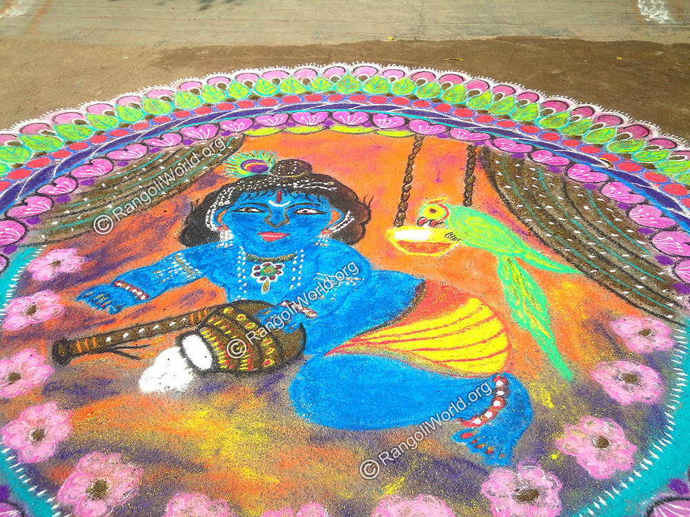 Krishna Baby Rangoli