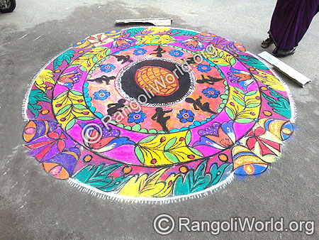 Bharatanatyam Dance Rangoli