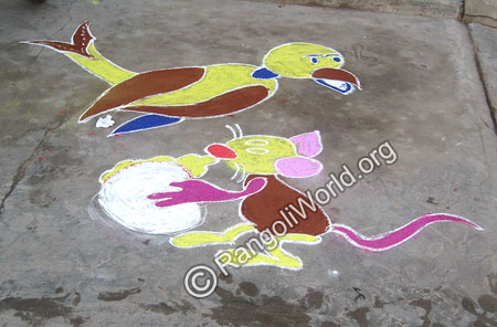 Bird Rat Rangoli