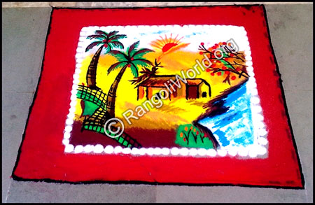 Natural Scenery Rangoli