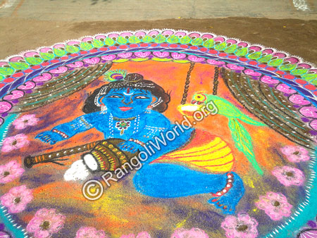 Krishna Baby Rangoli