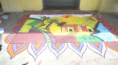 Nature Scenes House Rangoli