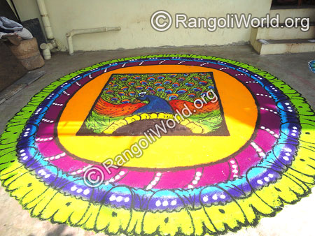 Peacock Dance Rangoli