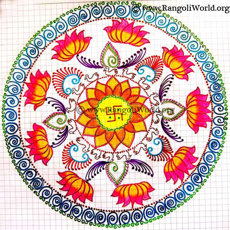 Freehand Rangoli